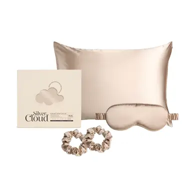 Silver Cloud Satin Giftset Infused with Silver Ions Caramel 