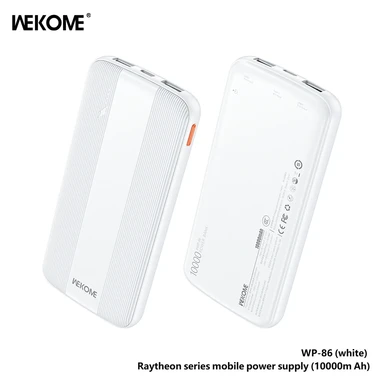 Thunderobor V10 Super Power Bank 10000mAh LeiShen Mobile Power Bank WP-86 White, Suitable for Apple, Huawei, Samsung, Xiaomi Phones