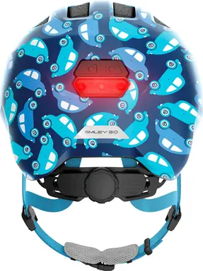ABUS Duitsland Abus Smiley 3.0 LED blauw kinderhelm maat S (45-50) / fietshelm voor kinderen