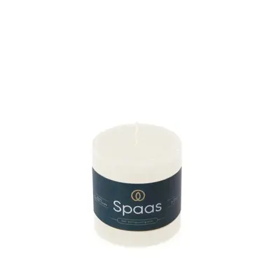 Spaas Pillar Candle Rustic Unscented White D:7xH:7cm