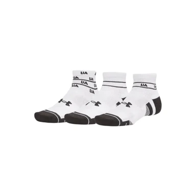 Under Armour Performance Tech Unisex 3-Pack Quarter Socks - White