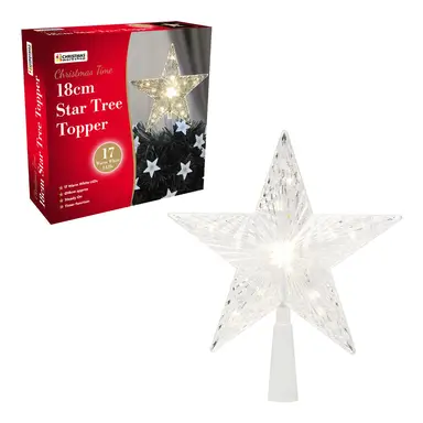 Christmas Workshop 18cm Warm White LED Star Tree Topper