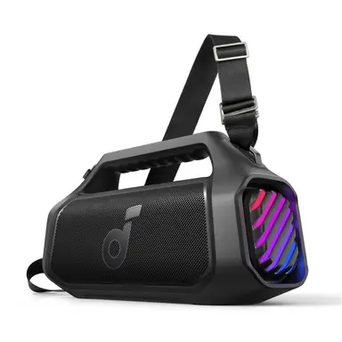 Enceinte Extérieure Portable soundcore Boom 2 Pro 140W 2+2 Canaux, BassUp 2.0, Autonomie 20H, Charge Rapide, IP68 Antipoussière et Étanche, Éclairage RGB, Port USB-C, Power Bank, Bluetooth 5.3
