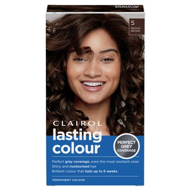 Clairol Lasting Colour Permanent Colour Hair Dye 5 Medium Brown 1 Pack