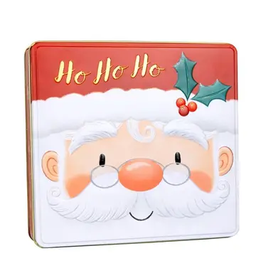 Silver Crane Santa Belgian Chocolate Christmas Biscuits Tin 375g