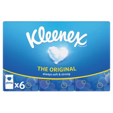 Kleenex Original Always Soft & Strong Pocket Tissue Pack of 6