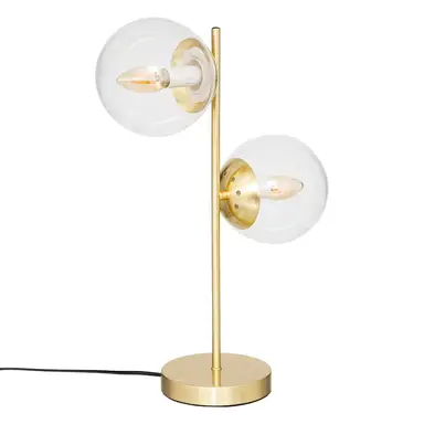Atmosphera Collectionneur glazen en goudkleurige metalen lamp - 50 cm, voor binnen
