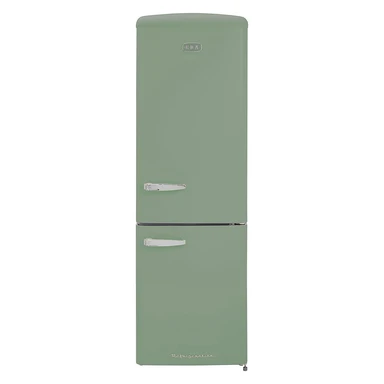 CDA Florence Meadow Retro 199cm Tall 60cm Wide 60/40 Frost Free Fridge Freezer, Meadow Green, D Rated