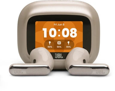 JBL LIVE FLEX 4 – True Wireless Ohrhörer mit Geräuschunterdrückung, kabelloses Aufladen, Smart-Case, Champagner