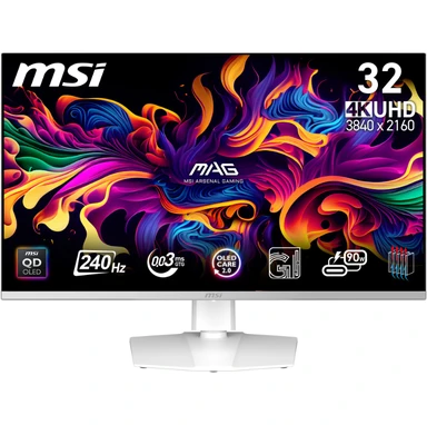 MSI MPG 321URXWDE QD-OLED 31,5 Zoll UHD 4K Gaming Monitor (0,03 ms Reaktionszeit, 240 Hz)
