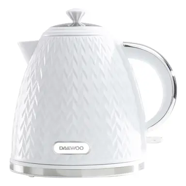 DAEWOO Argyle Jug Kettle, 1.7L, Textured, White - SDA1780