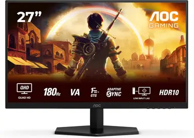 AOC Q27G42XNE 27" Quad HD 180Hz 0.5ms Gaming Monitor with Speakers