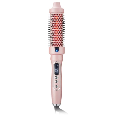 Sunluxy MH-118 Brosse coiffante à air chaud 60 W 110-240 V avec 5 niveaux de chaleur 110 °C-210 °C, chauffage en 2 min, arrêt auto 60 min, manche allongé résistant à la chaleur