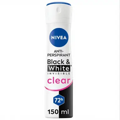 NIVEA Black & White Invisible Clear 72u Anti-transpirant Deodorant 150ml