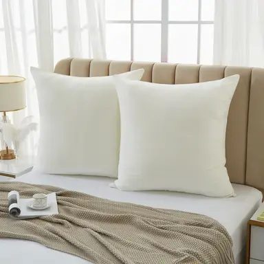 Meeallhome Staub-, Feuchtigkeits- und Schweißschutz-Kissen 80x80cm, 2er-Set, Weiß