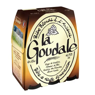 LA GOUDALE Bière blonde à l'ancienne 7,2 % - Pack de 6 x 25 cl