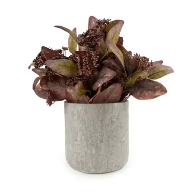 Candlelight Artificial Eucalyptus Plant in Stone Effect Pot 30.5cm