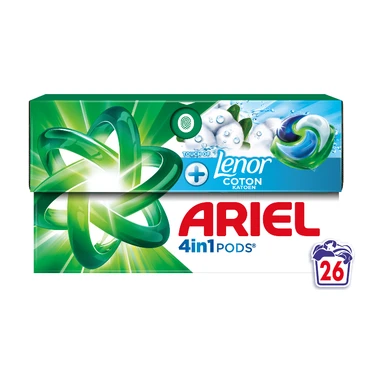 ARIEL  Tablettes 4en1 Fraîcheur Coton 26 Doses