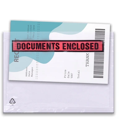 Triplast  A6 Document Enclosed Wallets Printed Clear Pack of 1000