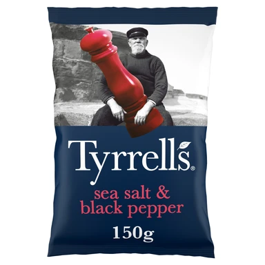 Tyrrells Sea Salt & Black Pepper Crisps 150g