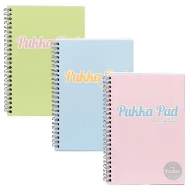 Pukka Pad A5 Pastel Jotta NotePad, Pack of 3