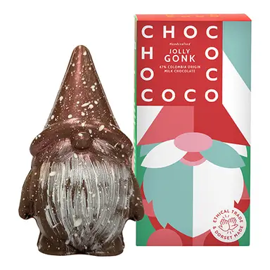 Chococo 47% Milk Chocolate Christmas Jolly Gonk 80g