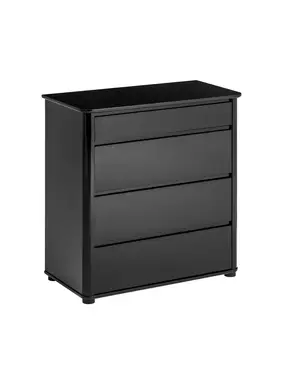 Interiors by Premier Drawer Chest Moritz High Gloss 4 Drawer Black