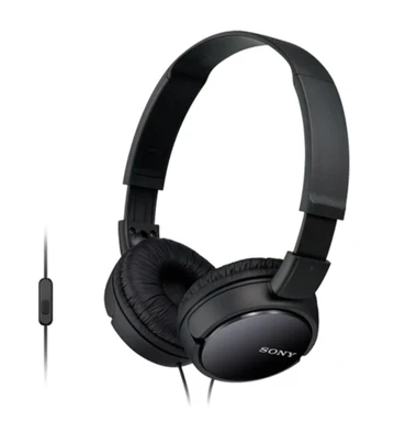 Sony Casque pliable d'entrée de gamme, audio haute qualité, transducteur 30 mm, fonction mains-libres, noir 25