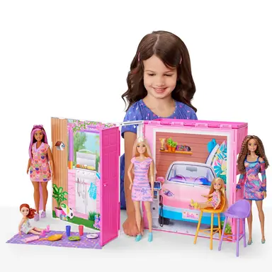 Barbie Vakantiehuis Pop Speelset - HRJ77, Multikleur