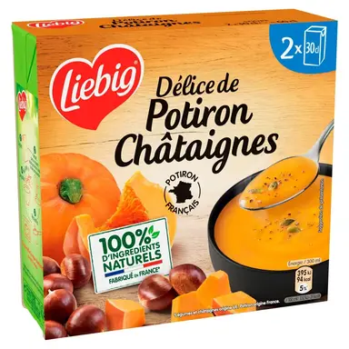 Liebig Soupe délice de potiron et châtaignes - 2 x 30 cl
