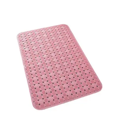 PVC Rutschfester Luffaschlauch, 58x88cm wasserdichter und leicht zu reinigender Eingangsmatte, rosa "Kristallstachel" Spaghettiteppich für Badezimmer, Pool, Eingangsbereich, Haustiere