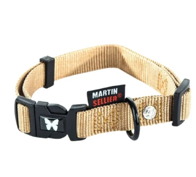 MARTIN SELLIER Halsband Nylon Beige 20-30x1 cm