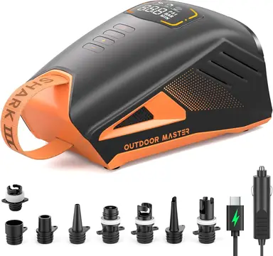 OutdoorMaster 20PSI Shark3 Hochdruck-SUP-Luftpumpe für aufblasbare Stand-Up-Paddle-Boards und Boote