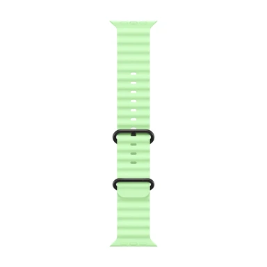 Apple Watch Ocean Armband - Neon Grün (49mm, Schwarzes Titan)
