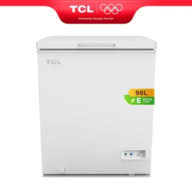 TCL CF126EWE0 Gefriertruhe 98 L mit Aufbewahrungskorb, ausbalanciertem Deckel, geeignet für verschiedene Anwendungsszenarien, einstellbarem Temperaturregler, verstellbaren Füßen [Energieklasse E]