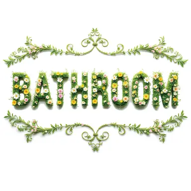 Plant decorations, bathroom door stickers, home decor stickers,green