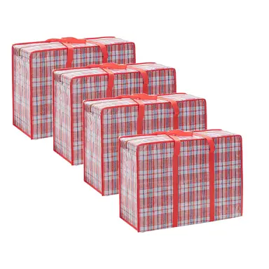 4-piece practical down comforter storage bag, space-saving, can be used to store clothes and bedding.68*50*24cm  red