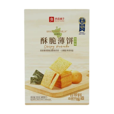 [Perfektes Geschenk für das chinesische Neujahr] Bestore knusprige, dünne Cracker, Algen-Geschmack, 300 g Snack