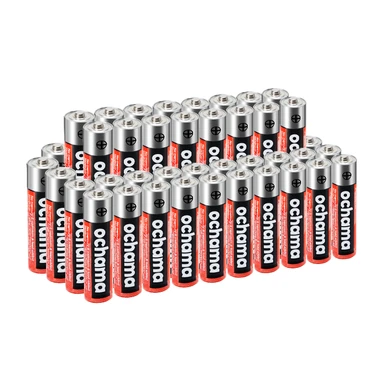 ochama AAA Batteries 40 Pieces, Alkaline Mercury-Free Eco-Friendly, For Blood Pressure Monitor/Glucose Meter/Fingerprint Lock/Remote Control/Digital Scale/Toys 40 Pieces