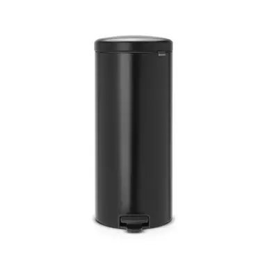 Brabantia NewIcon Pedal Bin, 30 litre, Soft Closing, Plastic Inner Bucket, Matt Black