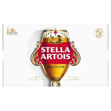 Stella Artois Belgium Premium Lager Beer 18 X 284ml