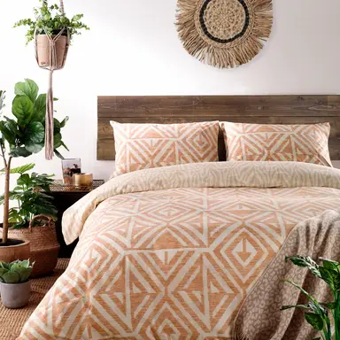 Furn Duvet Cover Set Tanza Terracotta King
