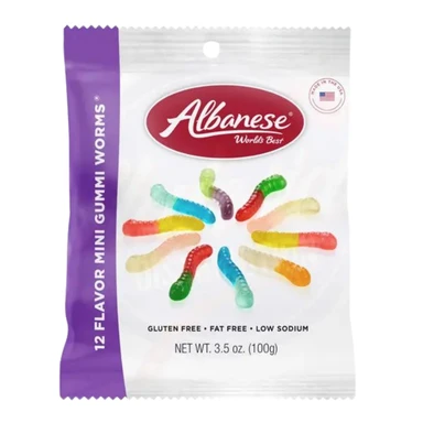 Albanese 12 Flavour Gummi Worms 100g