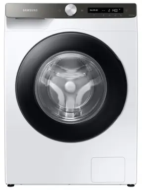 Samsung Waschmaschine, 8 kg, 1400 U/min, Ecobubble, Automatische Waschmittel- und Weichspülerdosierung, Weiß/Schwarz, WW8ET534AATAS2 [Energieklasse A]