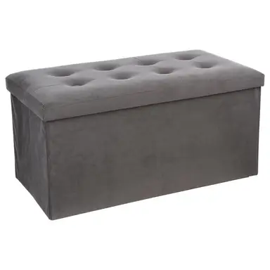 Atmosphera Lysandre opvouwbare opbergdoos - zilvergrijs, 76 x 38 x 38 cm