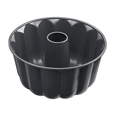 Original Kaiser La Forme Plus Gugelhupfform groß 24 cm, Kuchenform rund, extra hoher Rand, Emailleboden, antihaftbeschichtet, schwarz