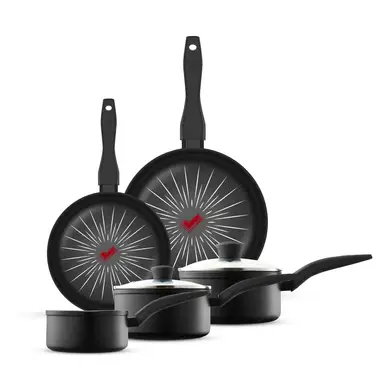 Tower Smart Start Forged 5 Piece Cookware Set - Black
