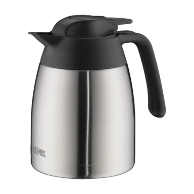 Thermos geïsoleerde thermokannetje THV roestvrij staal mat 1 liter