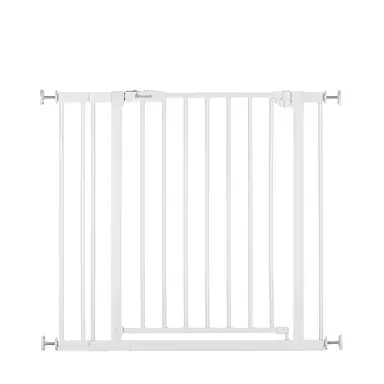 Hauck Door Safety Gate / Stair Safety Gate Open N Stop 2 (75-80 cm) incl. 9 cm Extension - White