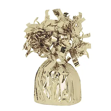 Unique Party Foil Balloon Weight, Gold, 1 Pack